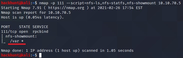 NFS Nmap Scan