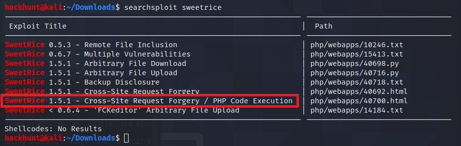 Searchsploit Results